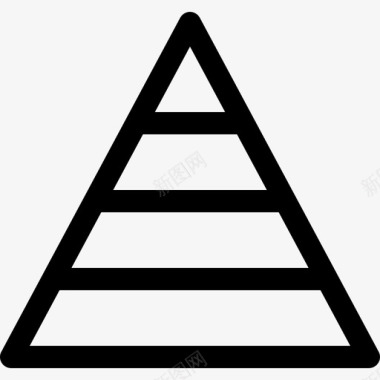 金字塔图信息图元素6线性图标图标