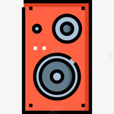 音箱音乐音效8线性颜色图标图标