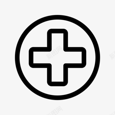 医院十字架医学图标图标
