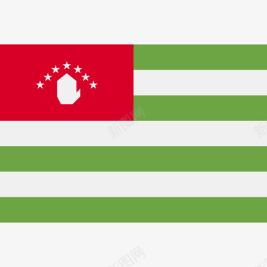 阿布哈兹长方形国家简旗图标图标