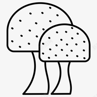 蘑菇食物蔬菜图标图标
