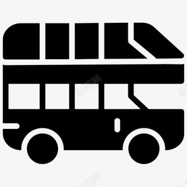 双层双层巴士伦敦巴士图标图标
