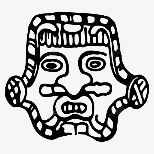 玛雅古老阿兹特克图标svg_新图网 https://ixintu.com 古老 玛雅 还有面具 阿兹特克