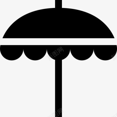太阳伞夏威夷7填充图标图标