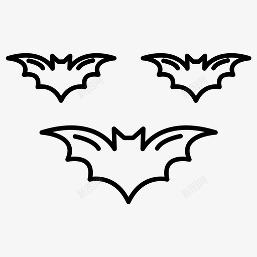 蝙蝠万圣节吓人图标svg_新图网 https://ixintu.com 万圣节 吓人 蝙蝠