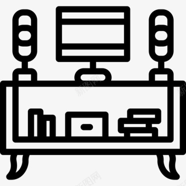 橱柜7户直列式图标图标