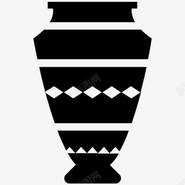 埃及花瓶古花瓶粘土器皿图标图标
