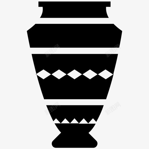 埃及花瓶古花瓶粘土器皿图标svg_新图网 https://ixintu.com 传统陶器 古花瓶 埃及花瓶 粘土器皿 陶器和陶瓷雕刻图标
