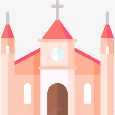 教堂第一圣餐3号平的图标图标