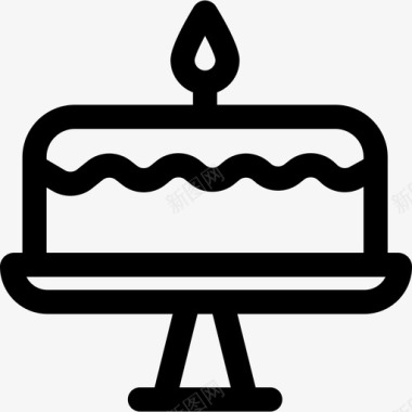 生日蛋糕生日12直系图标图标