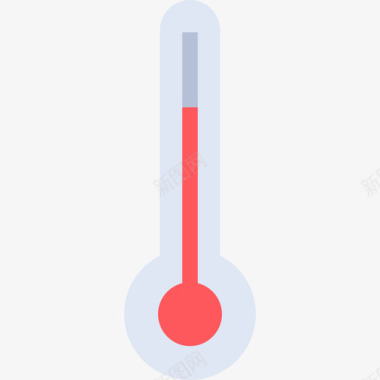 温度计天气65扁平图标图标