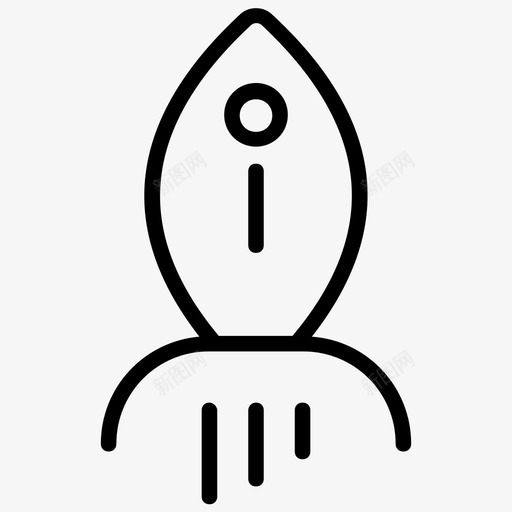 火箭发射导弹太空火箭图标svg_新图网 https://ixintu.com 启动 太空火箭 导弹 干元素线图标 火箭发射 航天器