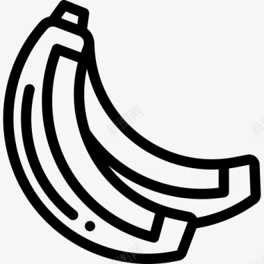 香蕉健康生活方式9直系图标图标