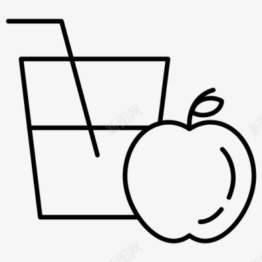 苹果汁杯子饮料图标图标