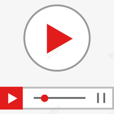 视频播放器开发web3平面图标图标