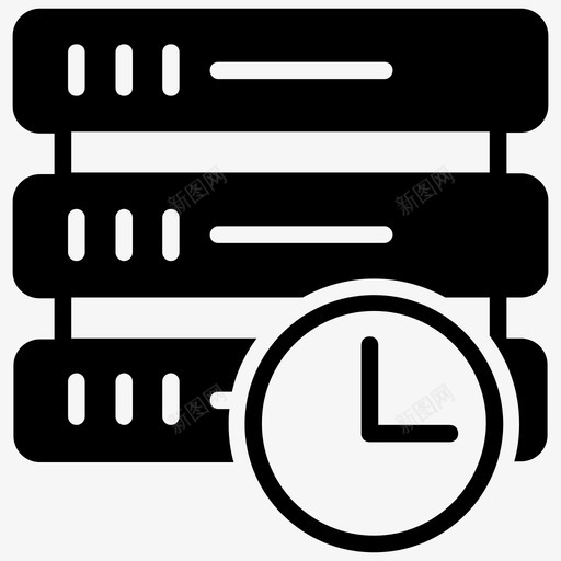 定时维护时钟数据库维护图标svg_新图网 https://ixintu.com web托管 web维护 定时维护 数据库glyph图标 数据库维护 时钟 服务器维护