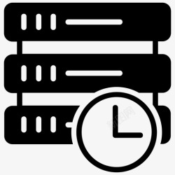 数据库维护定时维护时钟数据库维护图标高清图片