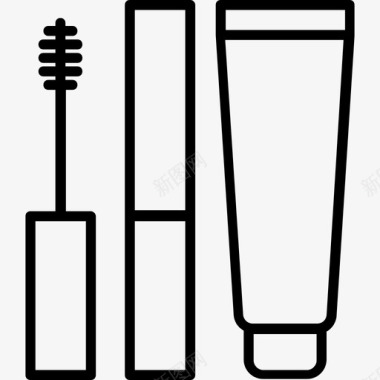 睫毛膏化妆品2直线型图标图标