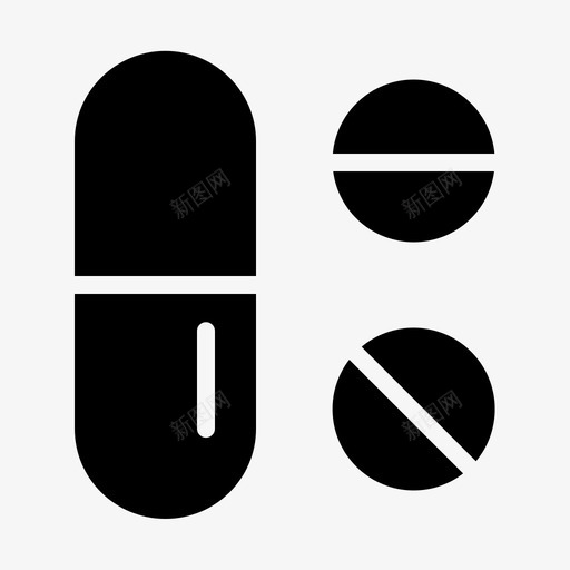 药片护理药物图标svg_新图网 https://ixintu.com 健康 医疗护理 护理 脱衣 药片 药物