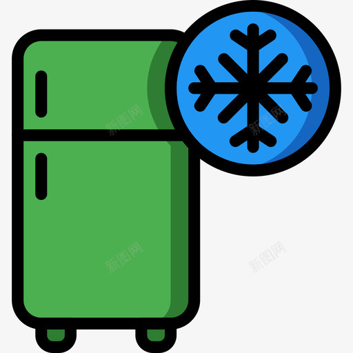 冰箱家用自动化2线性颜色图标svg_新图网 https://ixintu.com 冰箱 家用自动化2 线性颜色