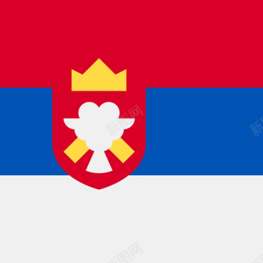塞尔维亚方形国家简单旗帜图标图标