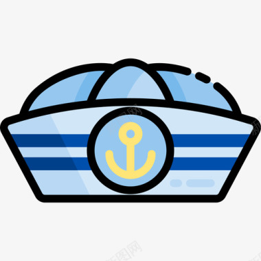 帽子sealife2线性颜色图标图标