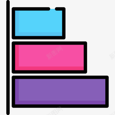 左对齐编辑工具8线性颜色图标图标