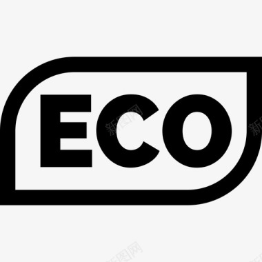 Eco汽车发动机12线性图标图标
