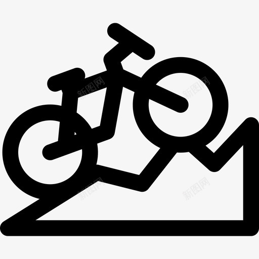 自行车探险之旅3直线型图标svg_新图网 https://ixintu.com 探险之旅3 直线型 自行车