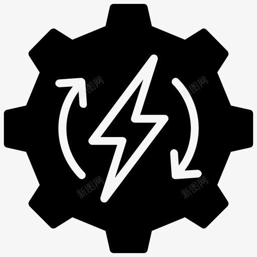 能量过程电力电动轮图标svg_新图网 https://ixintu.com 电力 电动轮 能量符号图标 能量设置 能量过程 能量齿轮