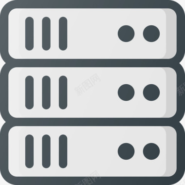 服务器服务器数据库3线性颜色图标图标