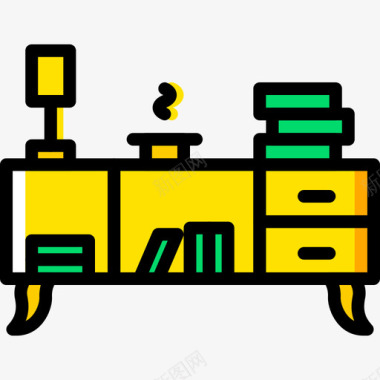 橱柜5户黄色图标图标