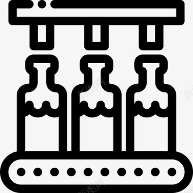 输送机工业10线性图标图标