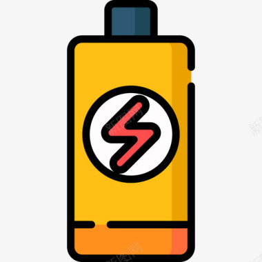 电池技术15线性颜色图标图标