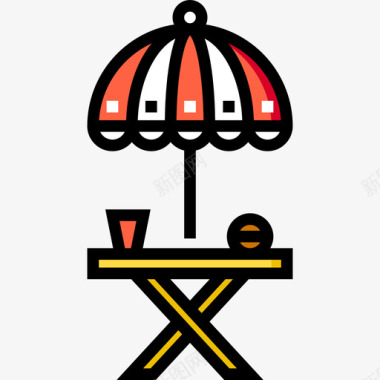 餐桌食品车2线性颜色图标图标
