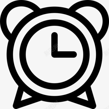 闹钟时间管理5线性图标图标