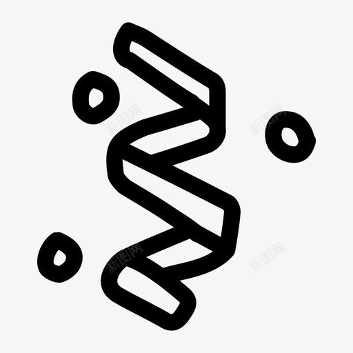 漩涡五彩纸屑抽签图标svg_新图网 https://ixintu.com 丝带 五彩纸屑 抽签 派对 派对抽签 漩涡