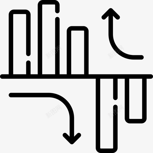 条形图信息图形元素线性图标svg_新图网 https://ixintu.com 信息图形元素 条形图 线性