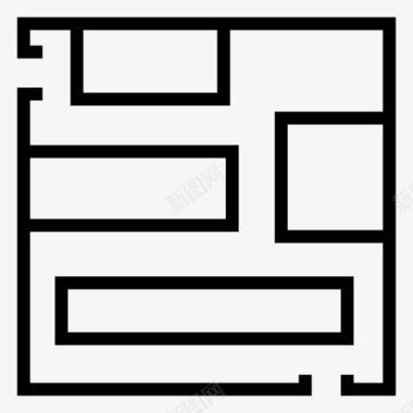 解决方案迷宫可能性图标图标