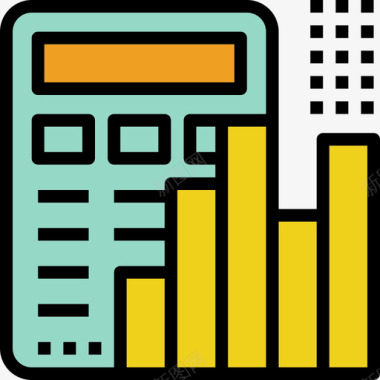 计算器财税颜色线型颜色图标图标