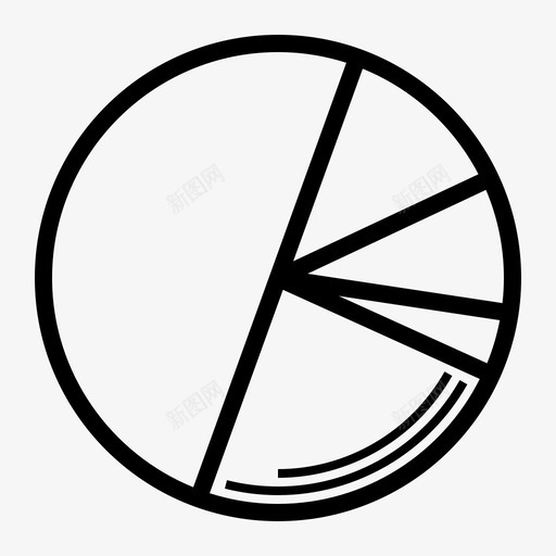 饼图图表统计图标svg_新图网 https://ixintu.com 图表 工时 百分比 统计 饼图