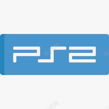 Ps2视频游戏徽标扁平图标图标