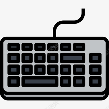 键盘工具2线颜色图标图标