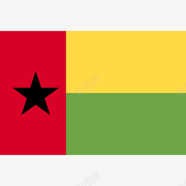 几内亚比绍长方形国家简旗图标图标