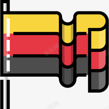 德国啤酒节14线性颜色图标图标