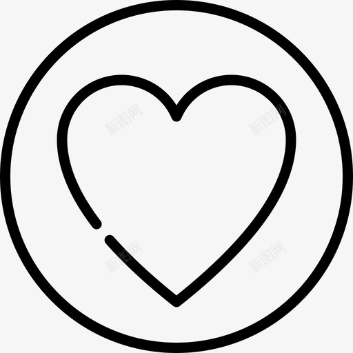 心脏符号22直线图标svg_新图网 https://ixintu.com 心脏 直线 符号22