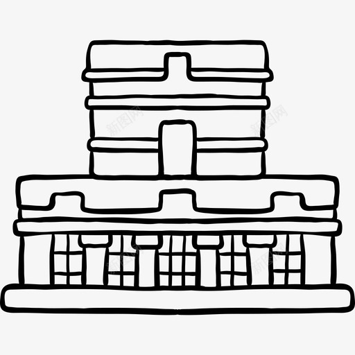 壁画神庙世界纪念碑2黑色图标svg_新图网 https://ixintu.com 世界纪念碑2 壁画神庙 黑色