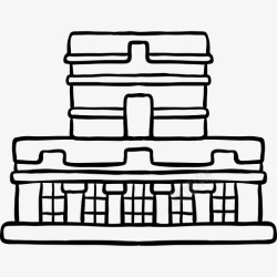 神庙逃亡2壁画神庙世界纪念碑2黑色图标高清图片