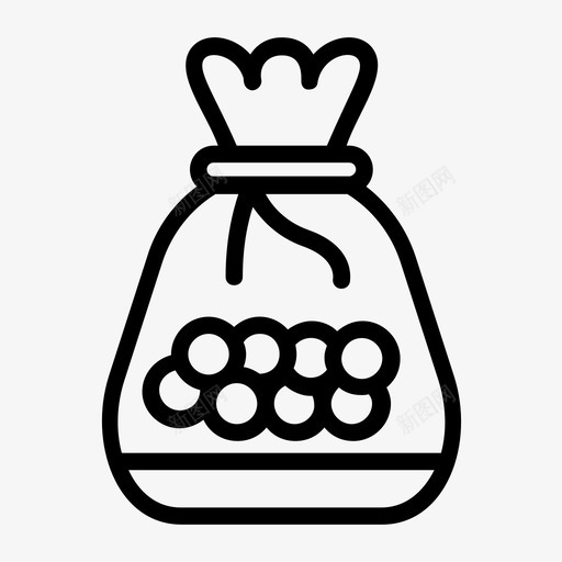 礼品袋糖果袋纪念品图标svg_新图网 https://ixintu.com 礼品袋 糖果线图标 糖果袋 纪念品