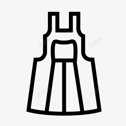 围裙衣服烹饪图标svg_新图网 https://ixintu.com 厨房 厨房工具集轮廓 围裙 女人 烹饪 衣服